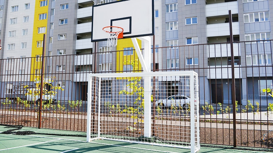 Монтаж элементов для спортивных площадок в Йошкар-Оле