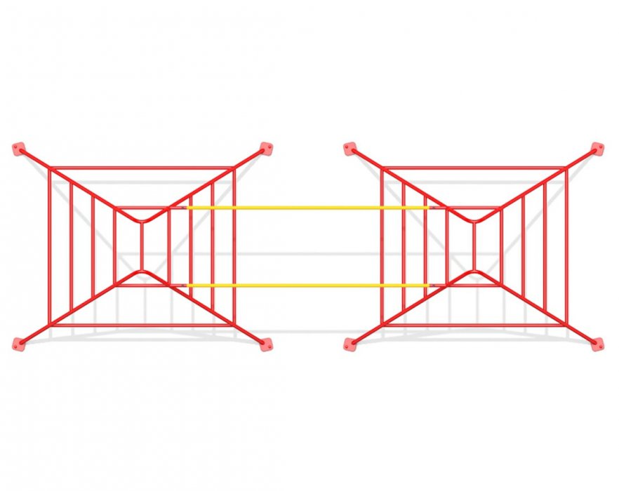 Детский спортивный комплекс Пирамидки с брусьями 3135 - вид 3