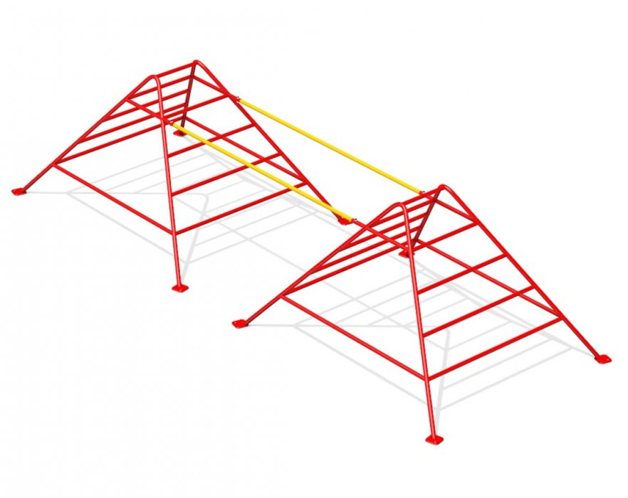 Детский спортивный комплекс Пирамидки с брусьями 3135 - вид 2